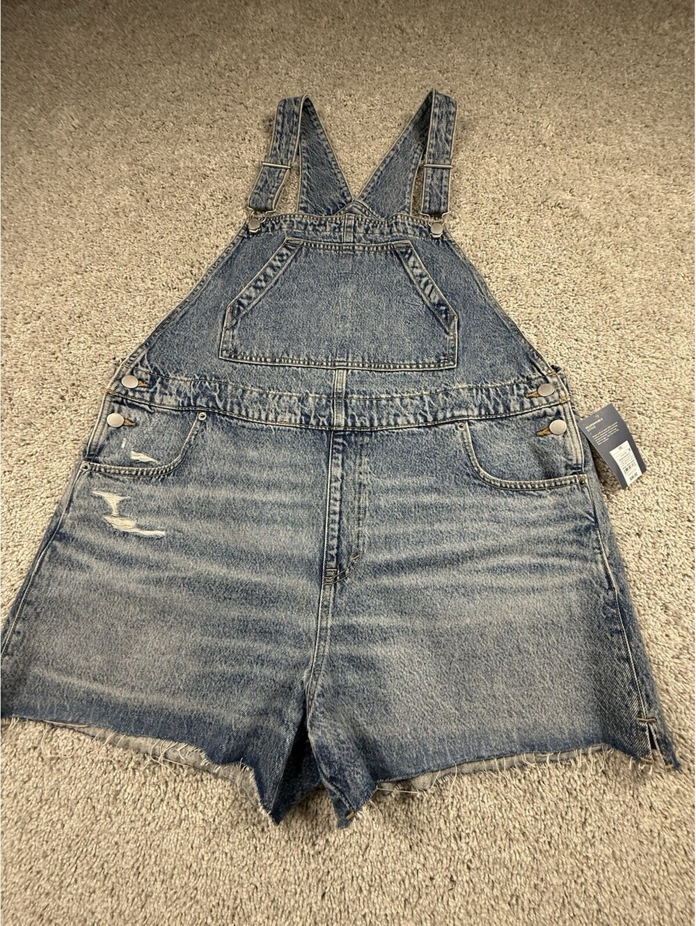 NWT Women's Denim Shortalls - Universal Thread Medium Wash Size 16  $36